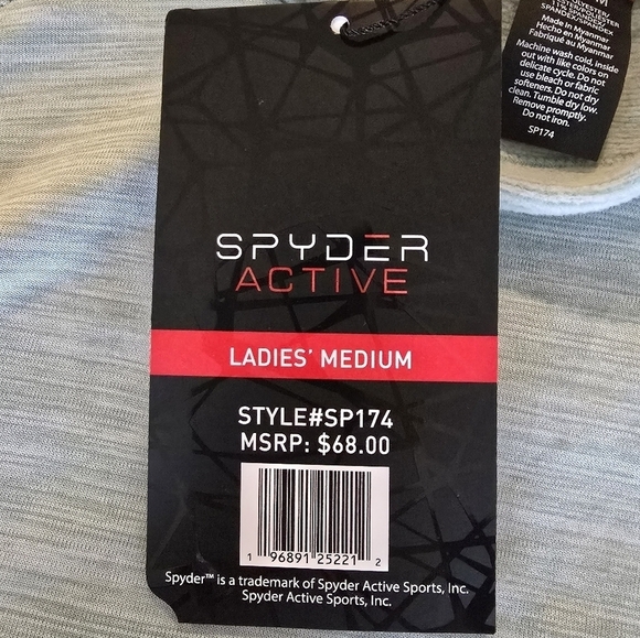 NWT Spyder Active Light Green Sweater Women's Size M. - Picture 5 of 9